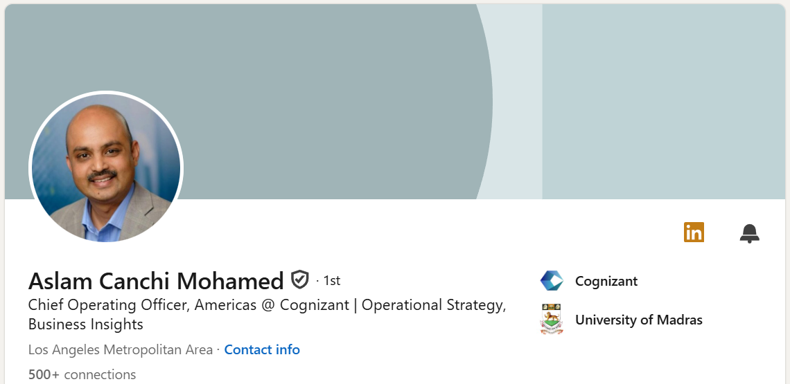 LinkedIn Profile Before Optimization